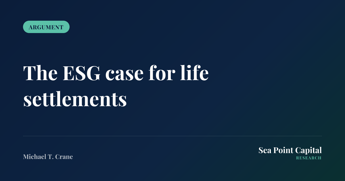 The ESG Case for Life Settlements